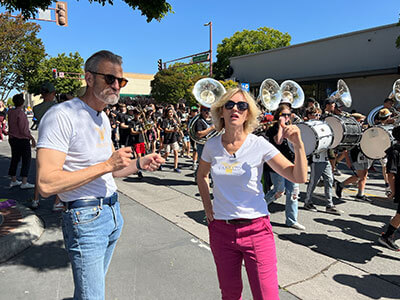 Viv and Mark at the San Carlos Hometown Days Parade