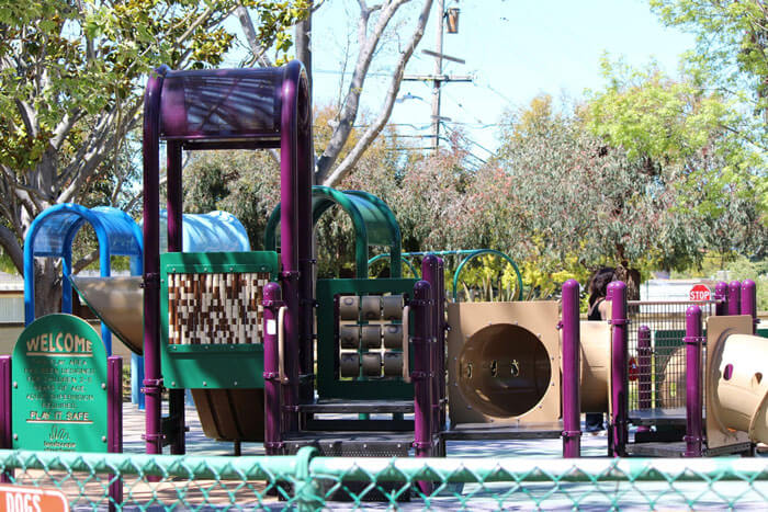 Burton Park, Totlot, in Beverley Terrace, San Carlos CA. Photo from San Carlos Parks and Recreation Department Facebook Page