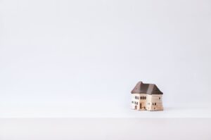 Miniature Clay House in White Background