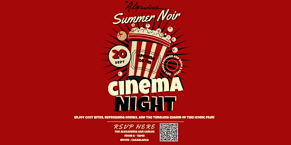 Summer Noir Cinema Night Alexandria San Carlos CA