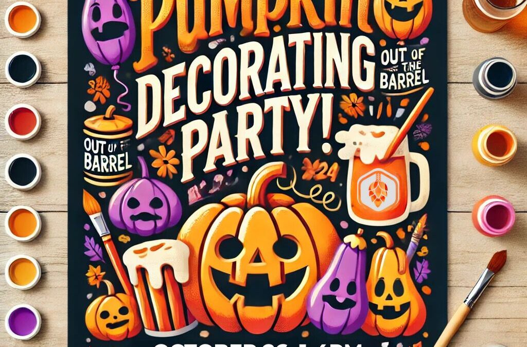 Fun Pumpkin Decorating Party at Out of the Barrel