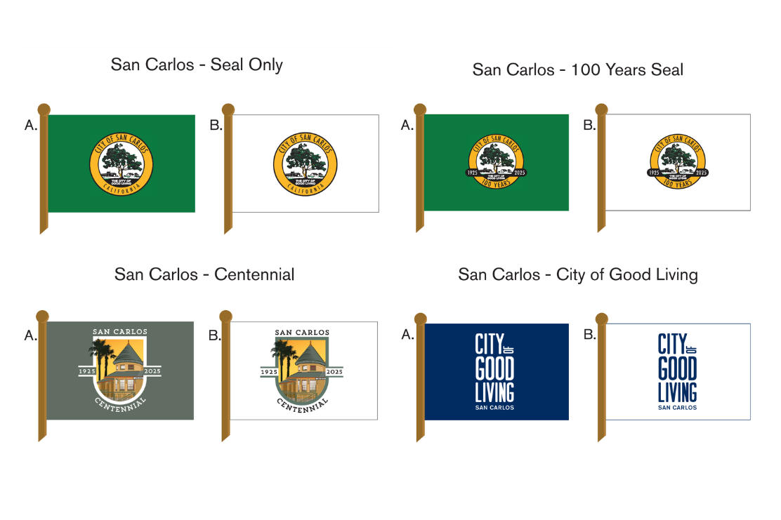 San Carlos CA Official Flags