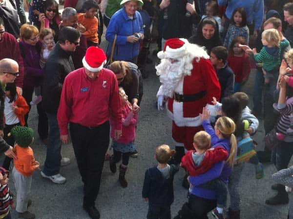 Santa Arrives By Helicopter 2