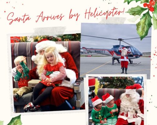 Santa Arrives By Helicopter 3