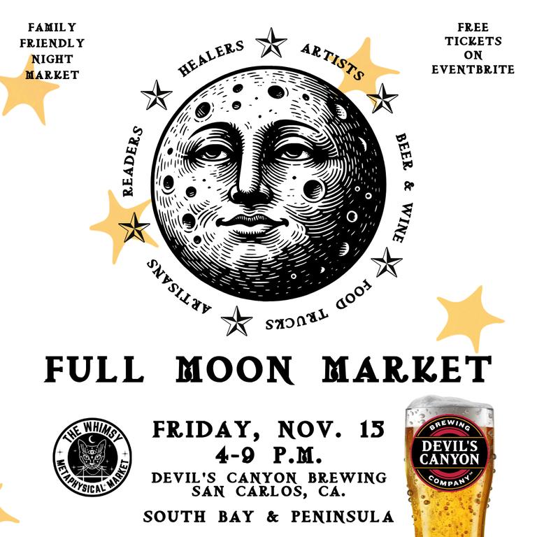 Celebrate the Full Moon with the Whimsy Full Moon Market at Devil's Canyon Brewing!