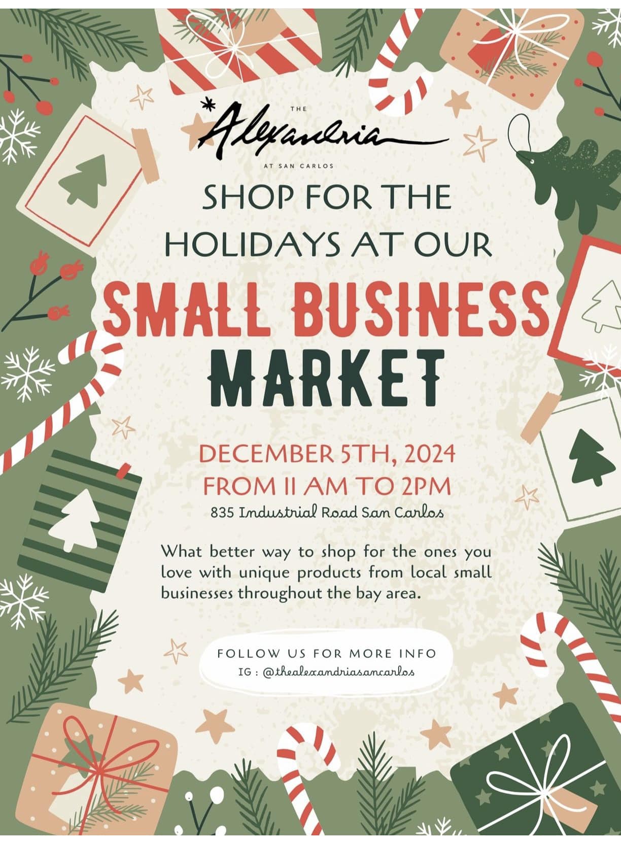 Small Business Market December Alexandria San Carlos CA