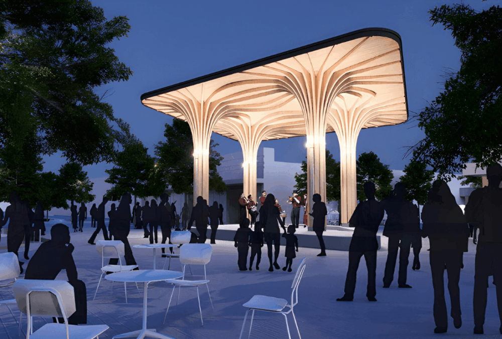 Downtown San Carlos Pavilion Stage Night