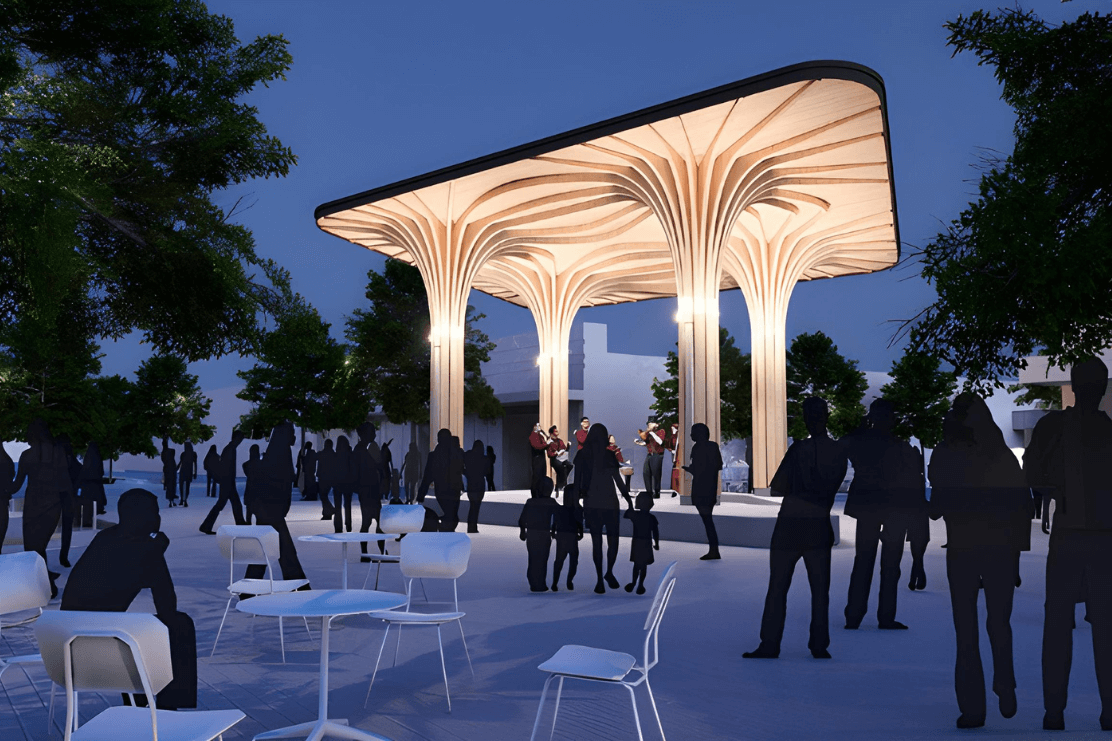 Downtown San Carlos Pavilion Stage Night