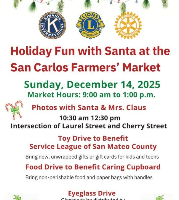 Holiday Fun with Santa at the San Carlos Farmers Market