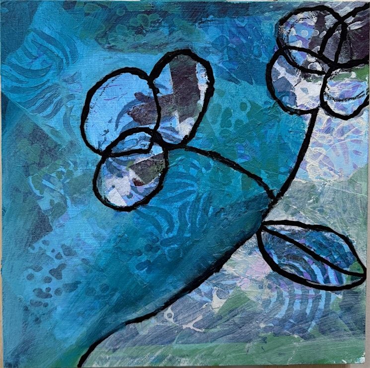 Mixed Media Funky Flowers Weekend Workshop (SAT): Create, Reflect, and Grow Through Art