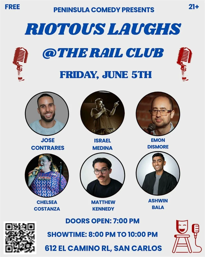 Stand-Up Comedy Showcase: "Riotous Laughs" @The Rail Club