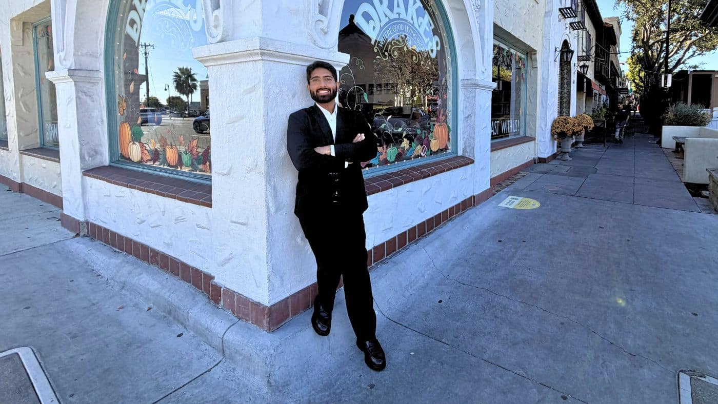 Frank Sidhu outside Drakes