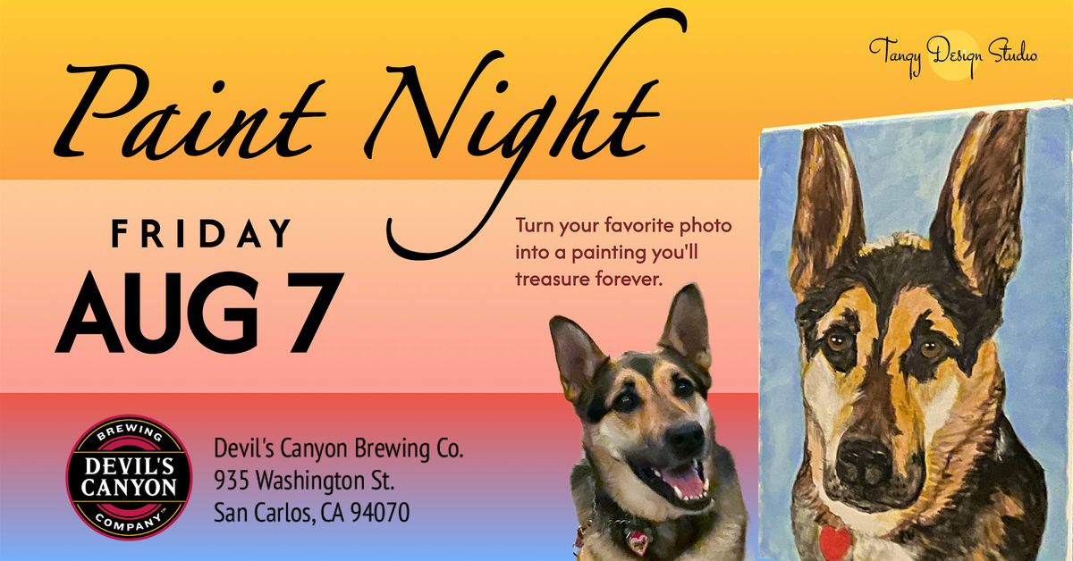 Paint Your Pet at Devil's Canyon Brewing: A Creative Night Out for Pet Lovers