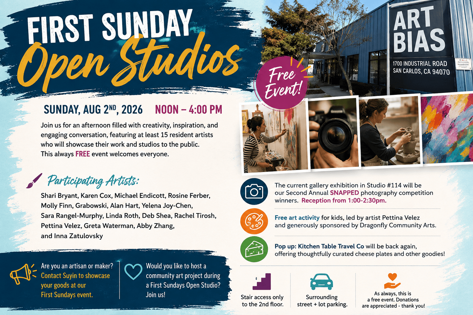Experience the Creative Spirit of San Carlos at First Sunday Open Studios