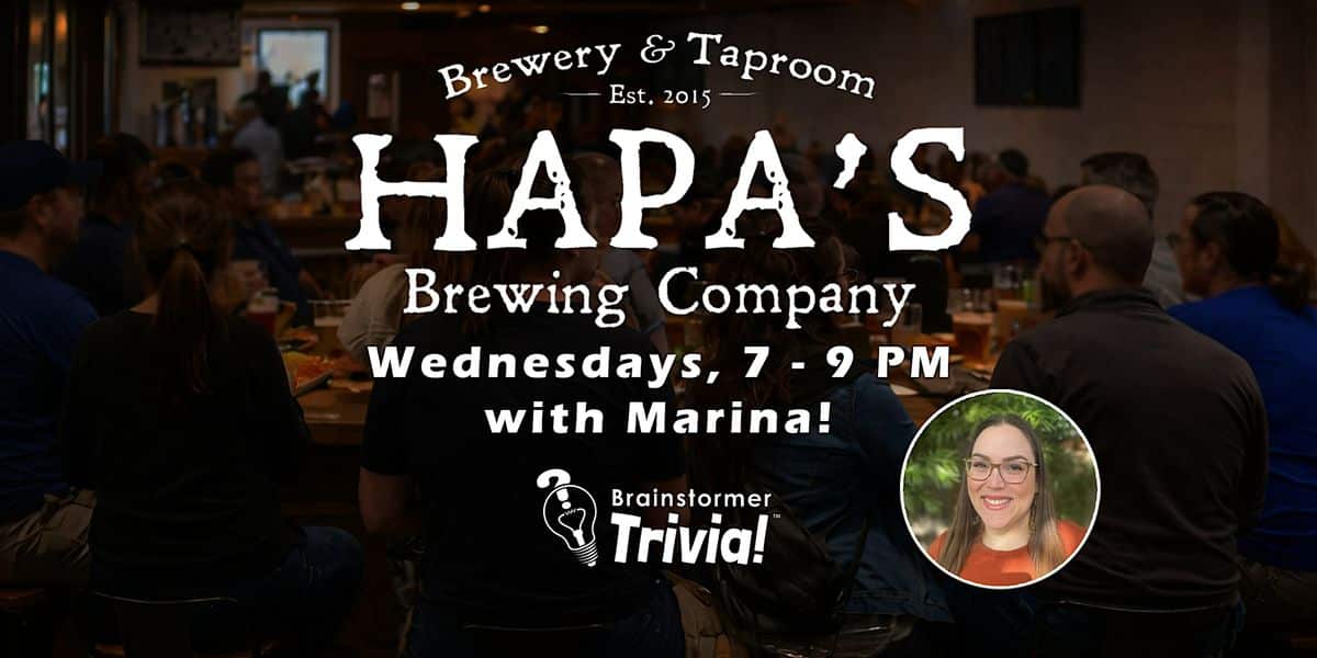 Brainstormer Trivia® at Hapa’s Brewing Company: A Fun-Filled Wednesday Night in San Carlos