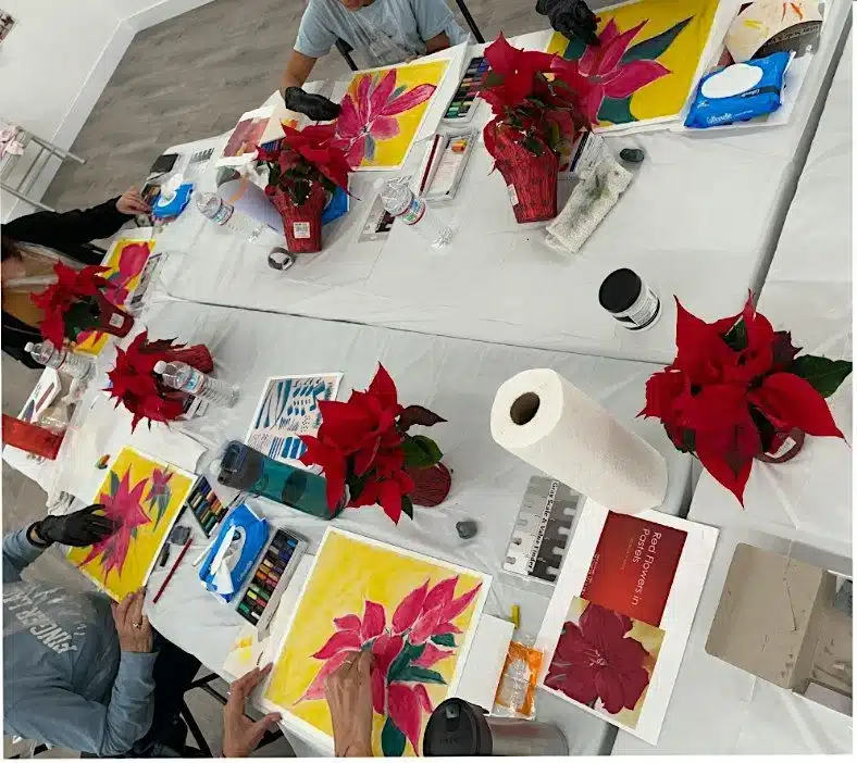 Poinsettia in Pastels: Create a Beautiful Holiday-Inspired Painting at ART BIAS in San Carlos